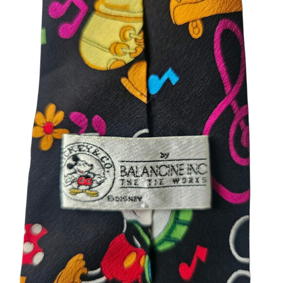 Mickey & Co. by Balancine Inc. The Tie Works Musical Mickey Mouse 100% Silk Tie - Picture 2 of 4